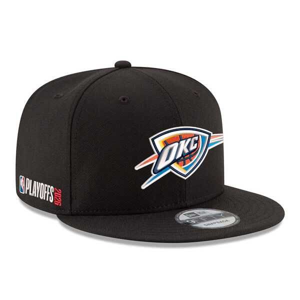 ニューエラ メンズ アクセサリー 帽子 Mens New Era Black Oklahoma City Thunder 2026 NBA Playoffs 9FIFTY Snapback Hat Black ブラック