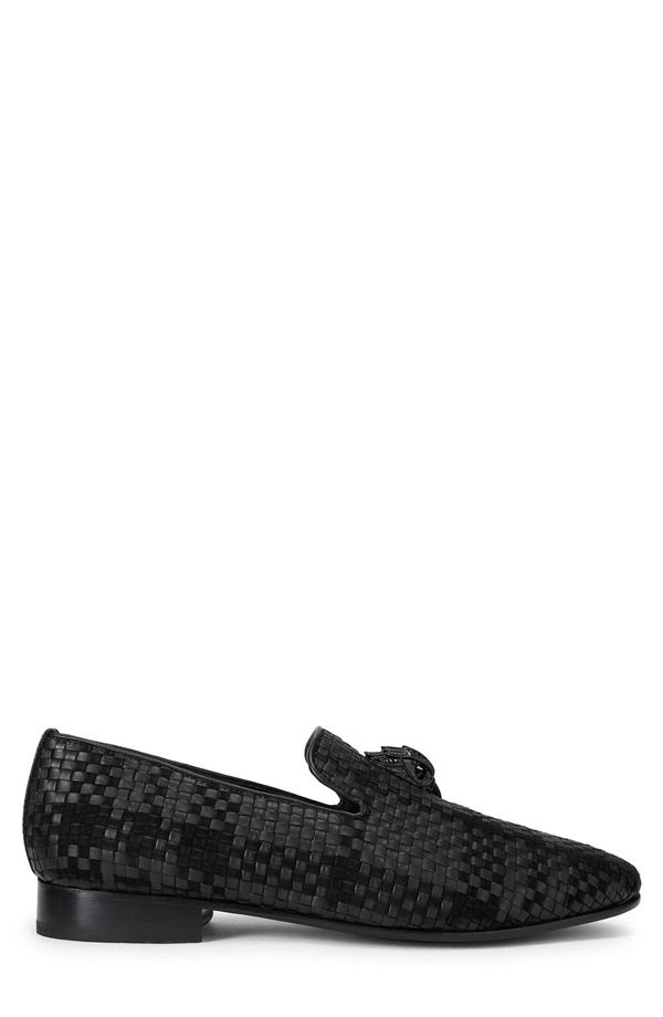カートジェイガーロンドン メンズ シューズ ローファー Kurt Geiger London Ace Woven SlipOn Loafer Charcoal チャコール