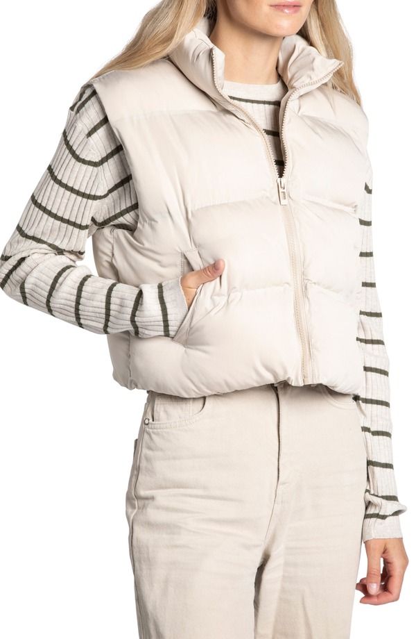 スレッドアンドサプライ レディース アウター ジャケット・ブルゾン ベスト Thread Supply Issey Puffer Vest Cream クリーム