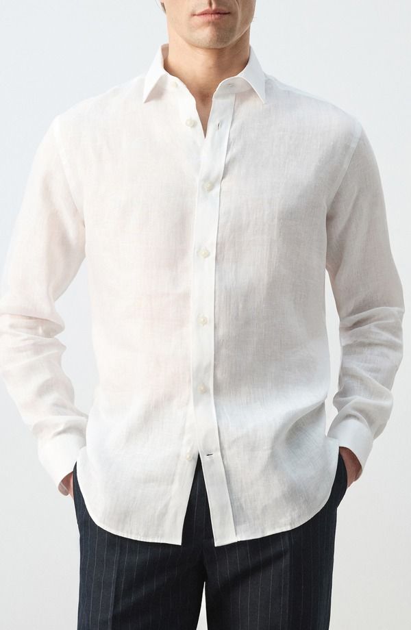 マンゴ メンズ トップス シャツ レギュラーフィット リネン MANGO x Casperuud Regular Fit Linen ButtonUp Shirt White ホワイト 24,272円
