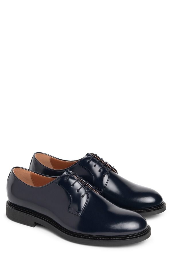ネーロ ジャルディーニ メンズ シューズ スリッポン・ローファー オックスフォード レース レザー NeroGiardini LEATHER LACEUP OXFORD Navy ネイビー