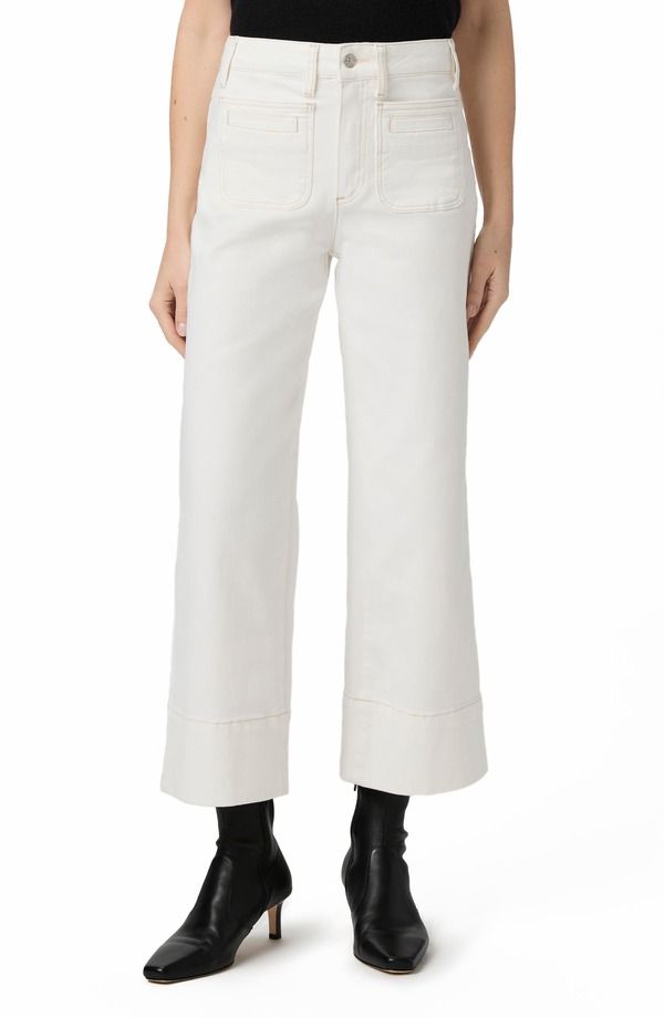 ペイジ レディース ボトムス デニムパンツ ワイドレッグ アンクル ジーンズ PAIGE Anessa Patch Pocket Ankle Wide Leg Jeans Toasted Ecru エクリュ