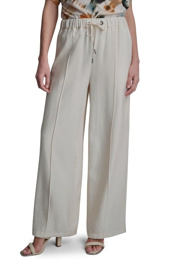 ダナ キャラン ニューヨーク レディース ボトムス レギンス パンツ DKNY Drawstring Pants Coconut