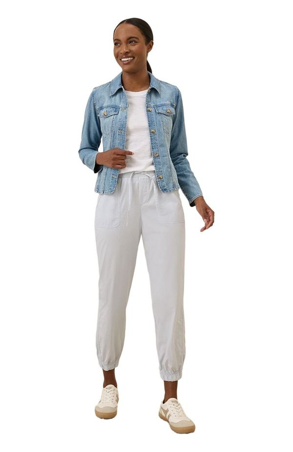 パクト レディース ボトムス カジュアルパンツ コットン Pact Organicotton Monterey Poplin Jogger Washed Blue ブルー