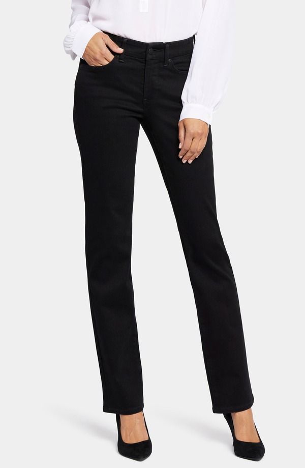 エヌワイディージェイ レディース ボトムス デニムパンツ ストレート ジーンズ NYDJ Marilyn Waist Match Straight Leg Jeans Black ブラック