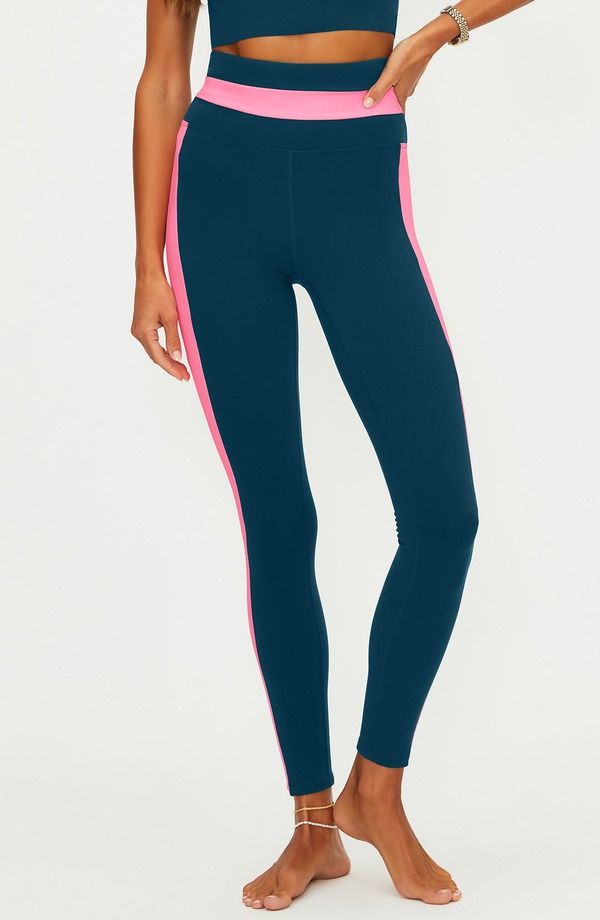 ビーチライオット レディース ボトムス カジュアルパンツ レギンス Beach Riot Mariella Stripe Leggingseashell ストライプ