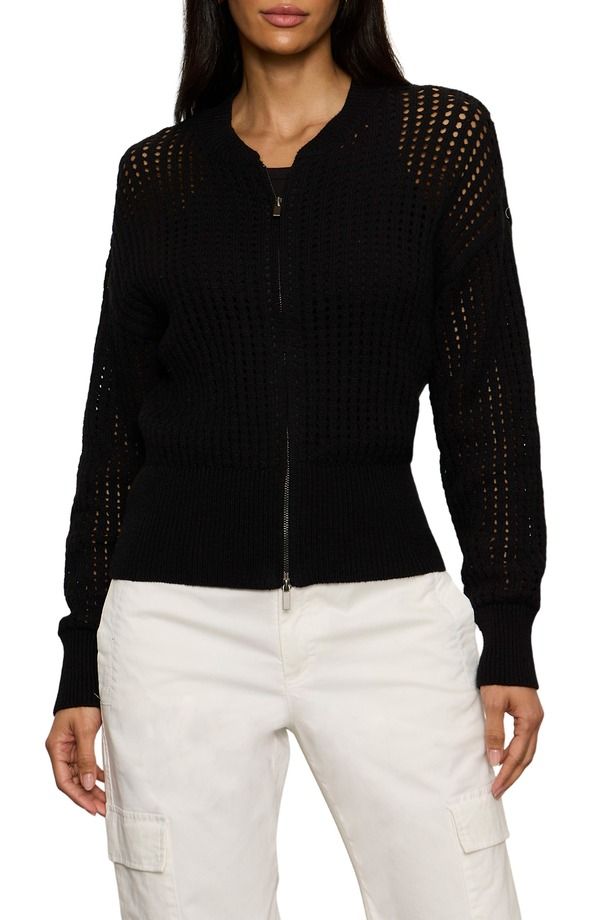 サンクチュアリー レディース アウター パーカー・スウェット セーター Sanctuary Laguna Openwork Sweater Black ブラック
