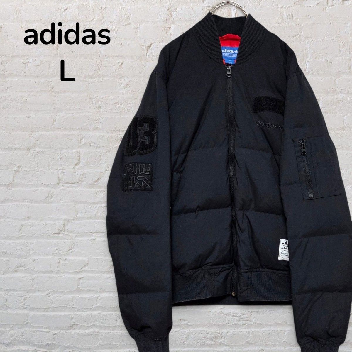 adidas ブルゾン 美品 ホワイト×ブラック 美品☆adidas/アディダス 