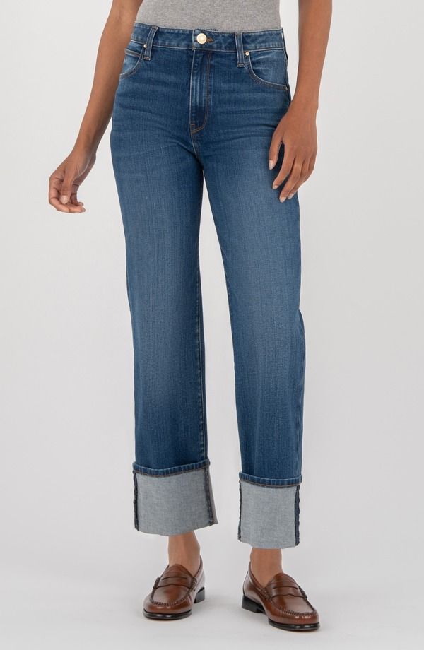 カットフロムザクロス レディース ボトムス デニムパンツ ストレート ハイウエスト ジーンズ KUT from the Kloth Sienna High Waist Relaxed Straight Leg Jeans Admire