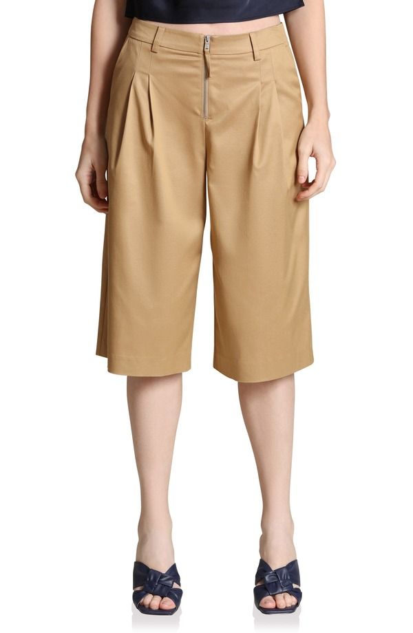 アヴェックレフィーユ レディース ボトムス ハーフパンツ・ショーツ ショートパンツ Avec Les Filles Pleat Front Shorts Honey Tan タン