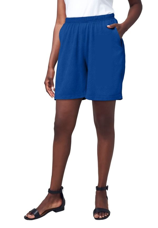ジェシカロンドン レディース ボトムス ハーフパンツ・ショーツ ショートパンツ ニット Jessica London Soft Ease Knit Shorts Dark Sapphire サファイア