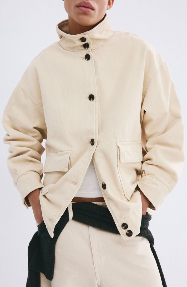 マンゴ レディース アウター ジャケット・ブルゾン MANGO Cazadora Eugenie Jacket Vanilla