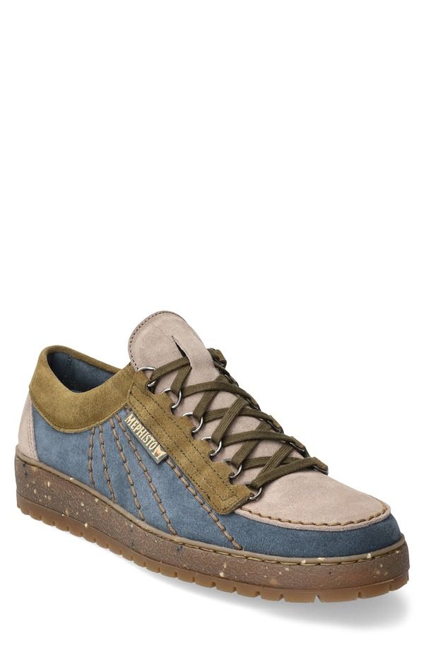 メフィスト メンズ シューズ スニーカー Mephisto Rainbow Sneaker Denim Velour Multi デニム