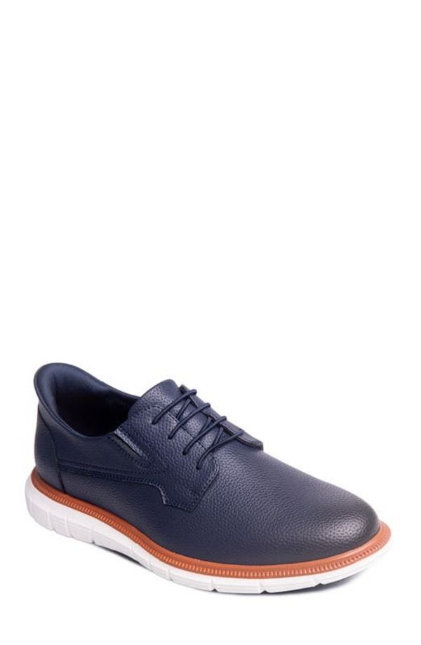 マークジョセフニューヨーク メンズ シューズ オックスフォード レザー Marc Joseph New York Cloud Street Hands Free Technology Leather Plain Toe Oxford Navy Grainy L