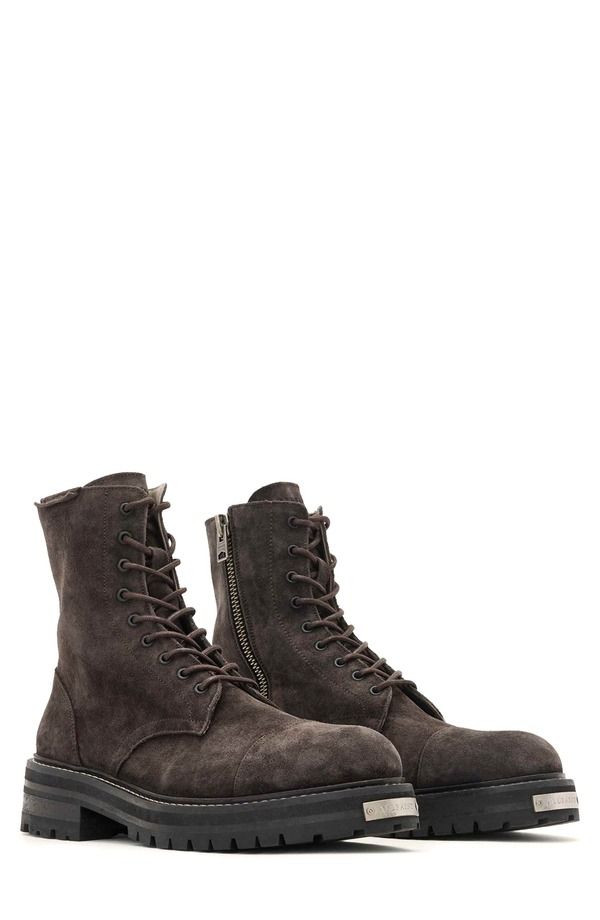 オールセインツ メンズ シューズ ブーツ・レインブーツ AllSaints Hank Lug Sole Boot Warm Grey グレー