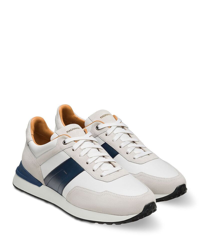 マグナーニ メンズ シューズ スニーカー Magnanni Mensentro WhiteNavy Sneakers Navy ネイビー