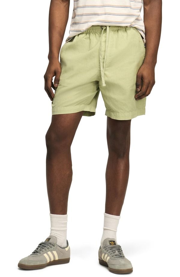 ラッキーブランド メンズ ボトムス ハーフパンツ・ショーツ ショートパンツ コットン リネン Lucky Brand Linen Cotton PullOn Shortsea Spray