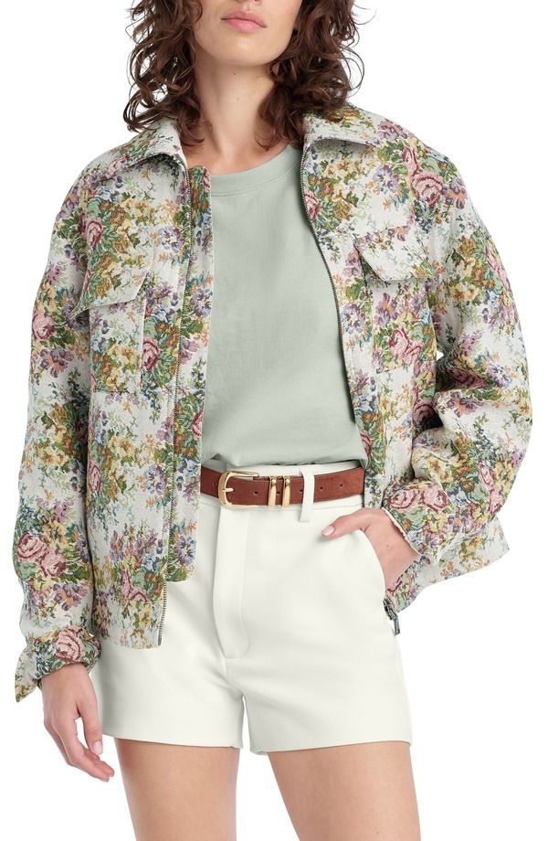 フェイバリット ドーター レディース アウター ジャケット・ブルゾン フラワー柄 フラワー Favorite Daughter The Rinnie Floral Jacquard Jacket Floral Jacquard
