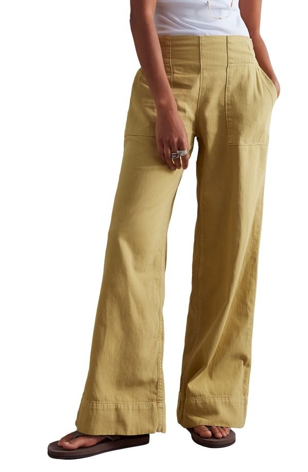 フリーピープル レディース ボトムス デニムパンツ ワイドレッグ ジーンズ Free People Breezy Wide Leg Jeans Antelope