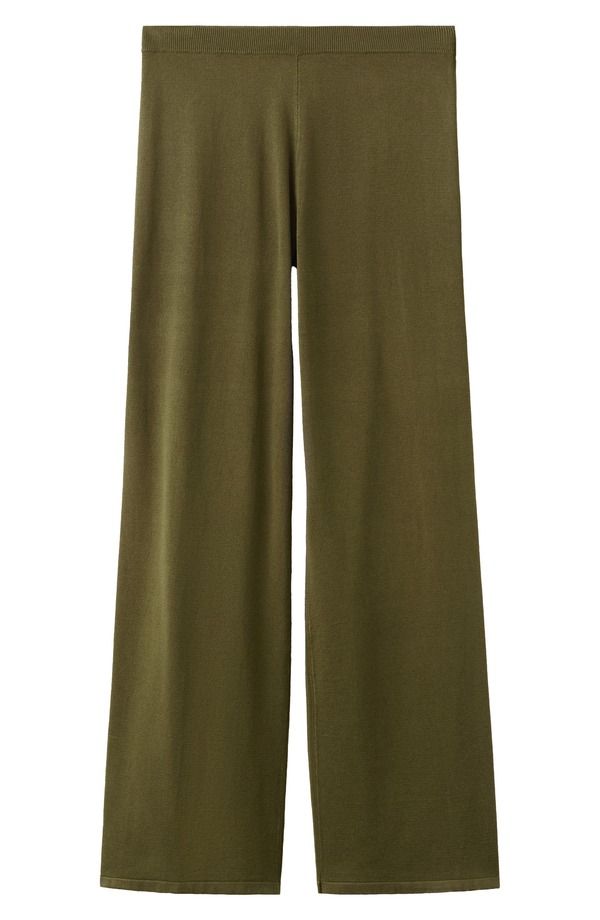 マンゴ レディース ボトムス デニムパンツ ストレート ニット MANGO PullOn Straight Leg Knit Pants Khaki Green グリーン