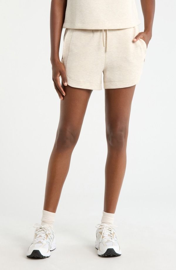 エムピージー レディース ボトムス ハーフパンツ・ショーツ ショートパンツ MPG Dreamweave Retro Shorts Heather Brown Rice ヘザー