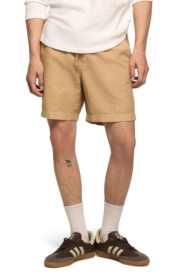 ラッキーブランド メンズ ボトムス ハーフパンツ・ショーツ ショートパンツ コットン リネン Lucky Brand Linen Cotton PullOn Shorts Twill