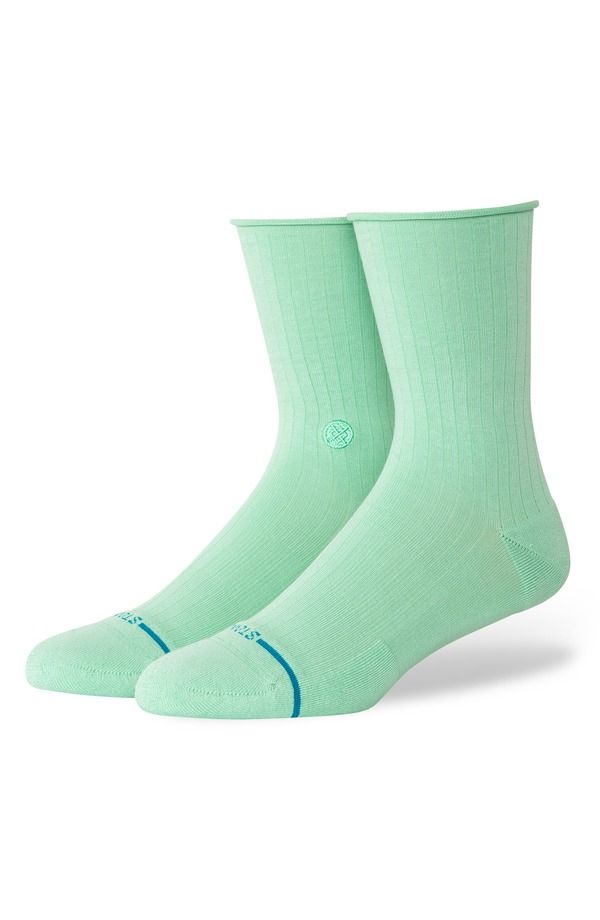 スタンス レディース アンダーウェア 靴下 Stance Rolled Quarter Crew Socks Jade