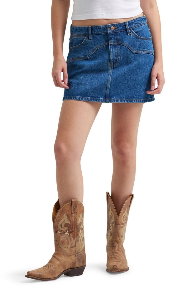 ラングラー レディース ボトムス デニムパンツ ミニ スカート Wrangler Western Deniminiskirt Carolina デニム