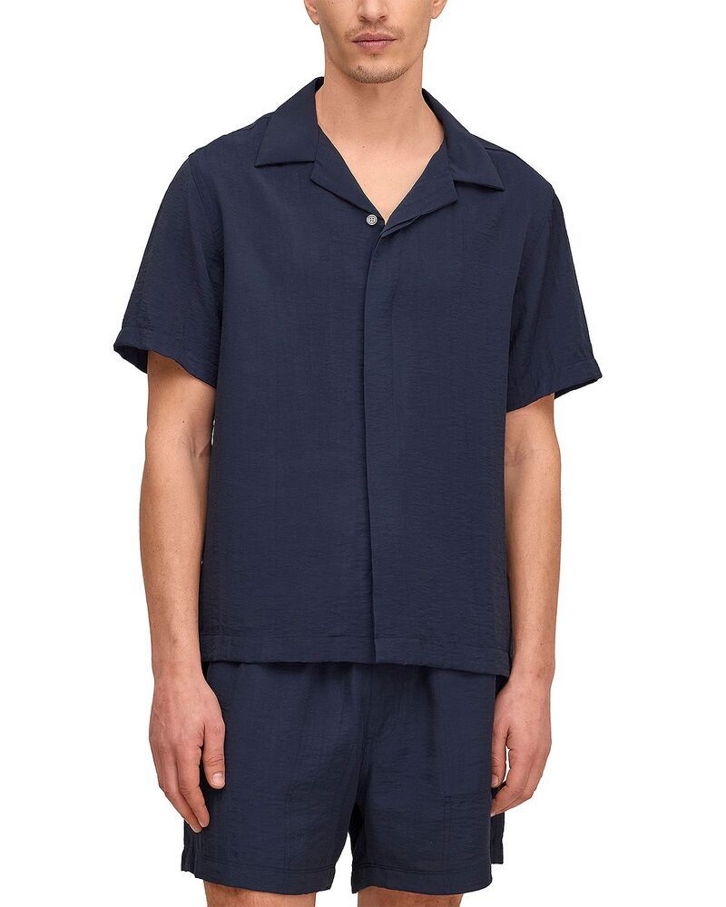 NN07 メンズ トップス シャツ レギュラーフィット NN07 Hank 5971 Regular Fit Camp Shirt Deep Navy ネイビー