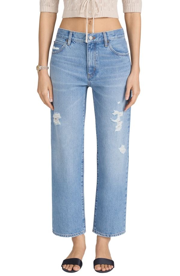 フレーム レディース ボトムス デニムパンツ ストレート アンクル ジーンズ FRAME The Hang Ripped Ankle Straight Leg Jeansundrop 50,280円
