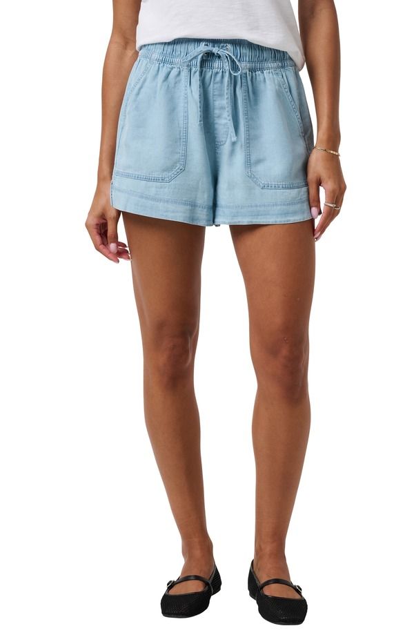 トラビスマヒュー レディース ボトムス ハーフパンツ・ショーツ ショートパンツ TravisMathew Chambray Drawstring Shorts Vintage Light Wash