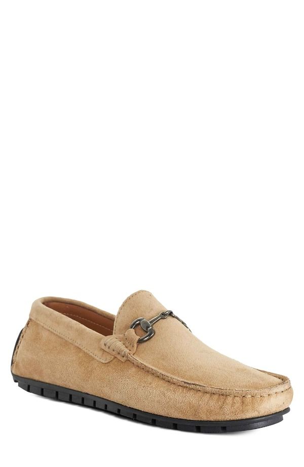 デューンロンドン メンズ シューズ スリッポン・ローファー レザー Dune London Brackon Leather Bit Loafer Taupe Suede トープ