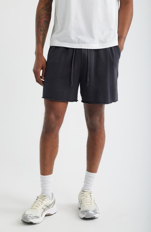 ビーピー メンズ ボトムス ハーフパンツ・ショーツ パイル ショートパンツ BP Frayed Terry Sweat Shorts Black Faded ブラック 11,684円