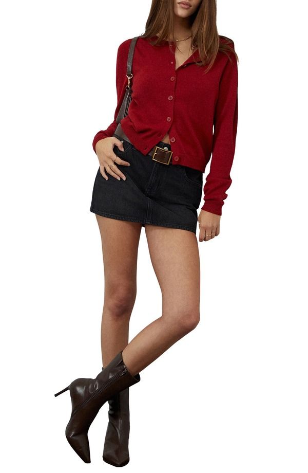 パクサン レディース アウター パーカー・スウェット カーディガン PacSun Marley Button Front Cardigan Red レッド