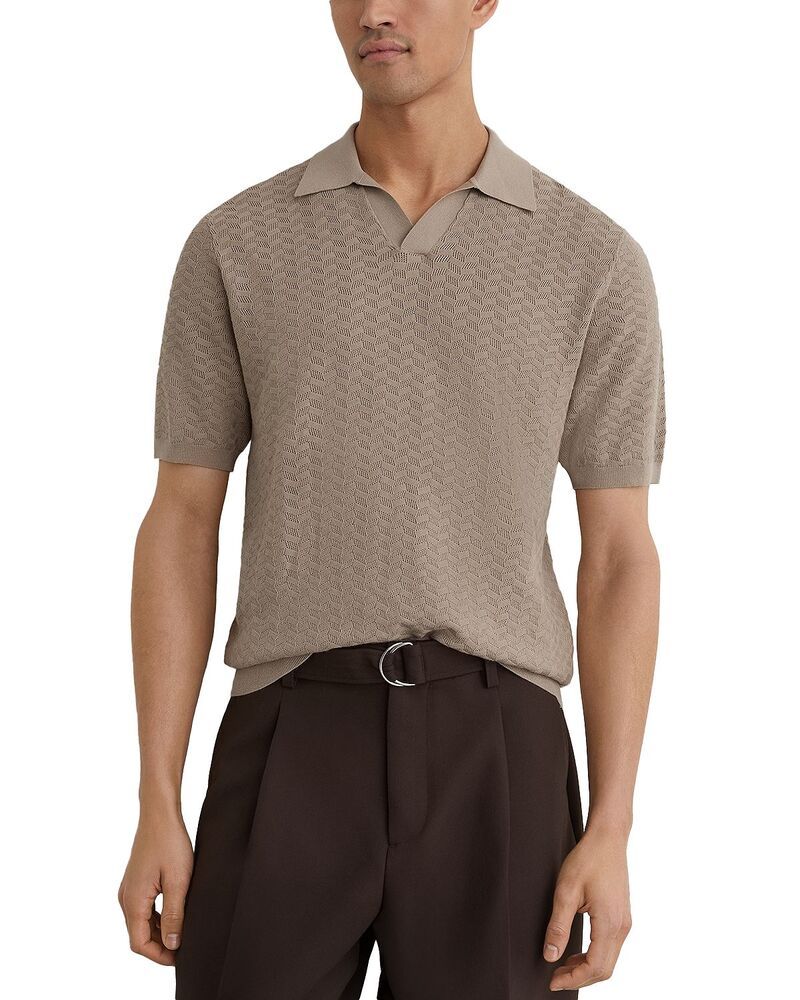 レイス メンズ トップス ポロシャツ スリムフィット REISSlim Fit Polo Shirtaupe Brown ブラウン