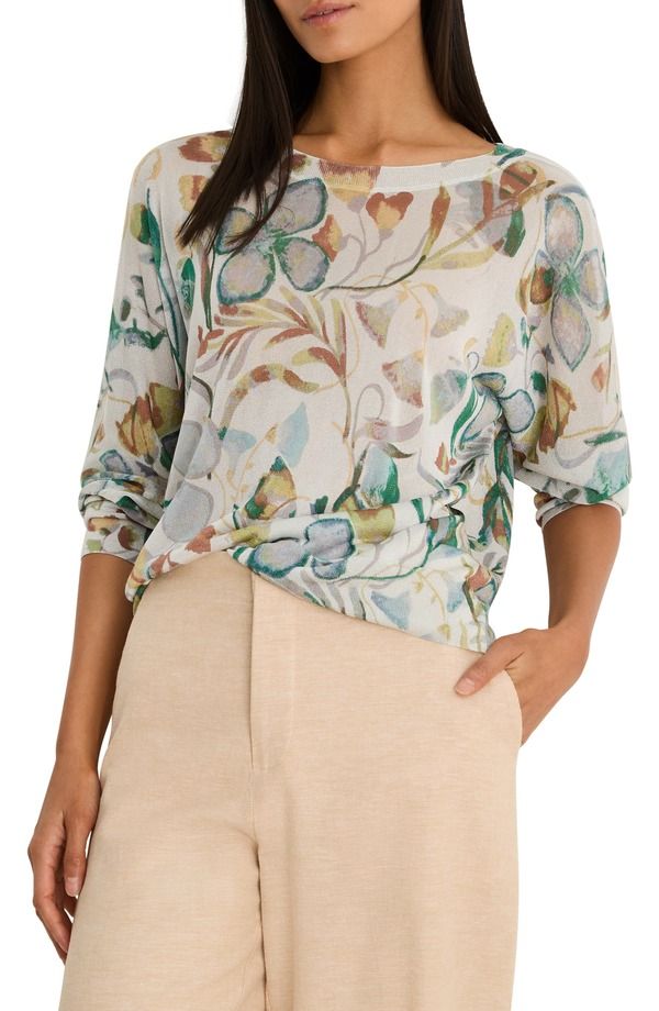 ニックプラスゾーイ レディース アウター パーカー・スウェットール セーター NICZOE Pressed Flowers Metallic Sweater Neutral Multi マルチカラー