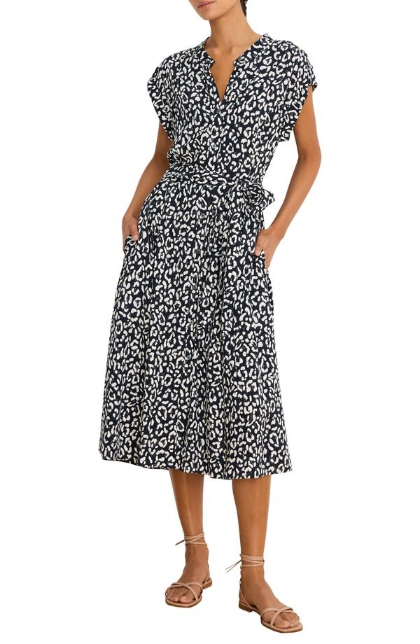 ニックプラスゾーイ レディース トップス ワンピース NICZOE Leopard Sketch Sonni Dress Indigo Multi インディゴ