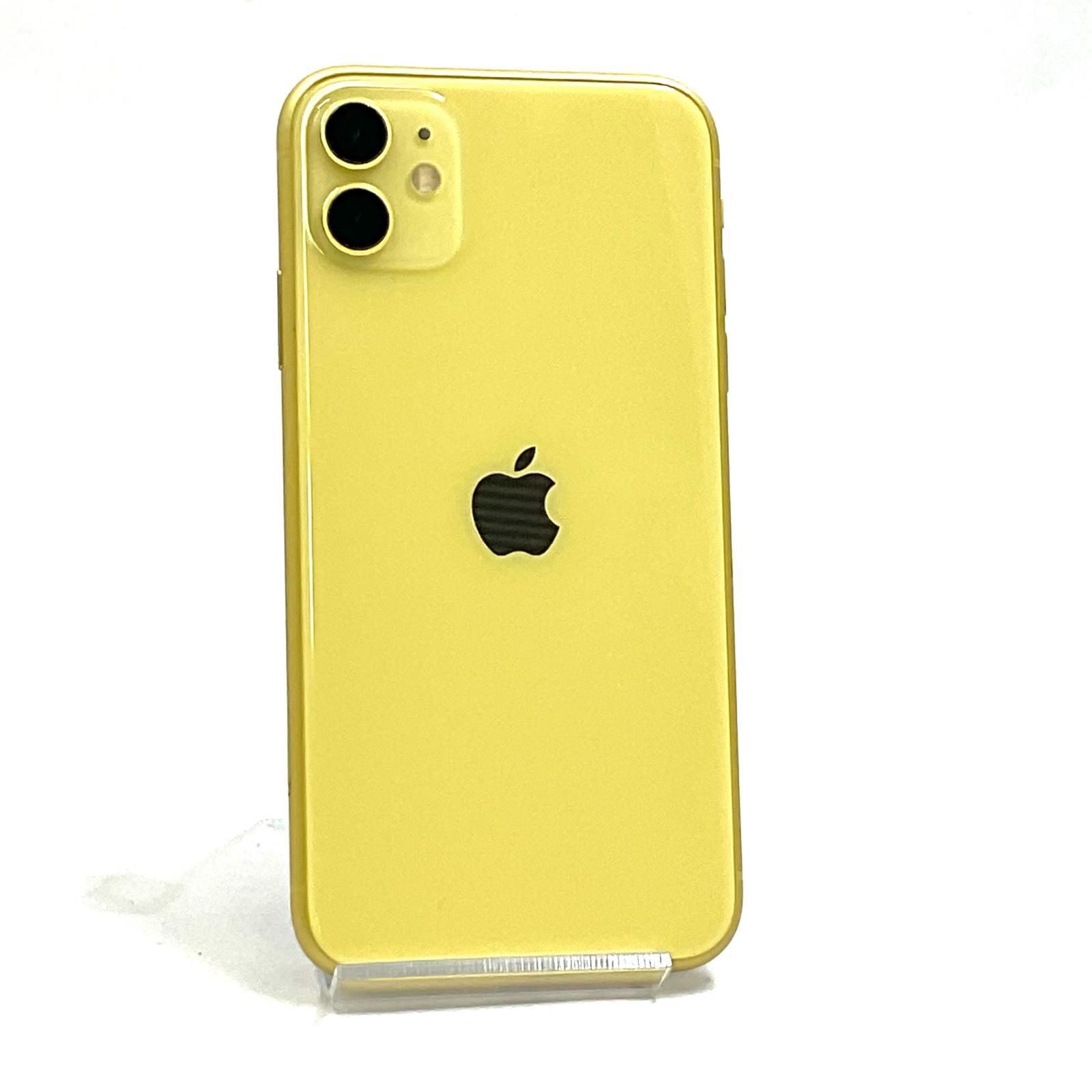 iPhone 11 128GB イエロー SIMフリー 白ロム 動作確認済 84%【全額返金保証】【最速発送】