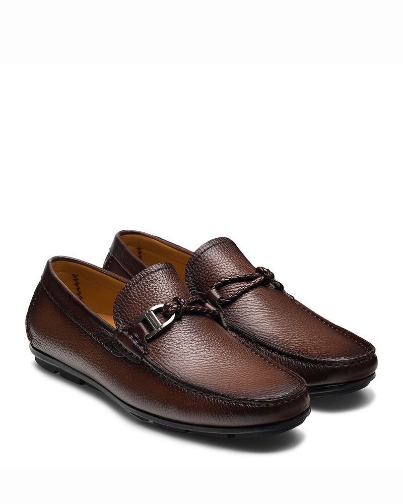 マグナーニ メンズ シューズ スリッポン・ローファー Magnanni Mens Monterey Braid Brown Loafers Brown ブラウン