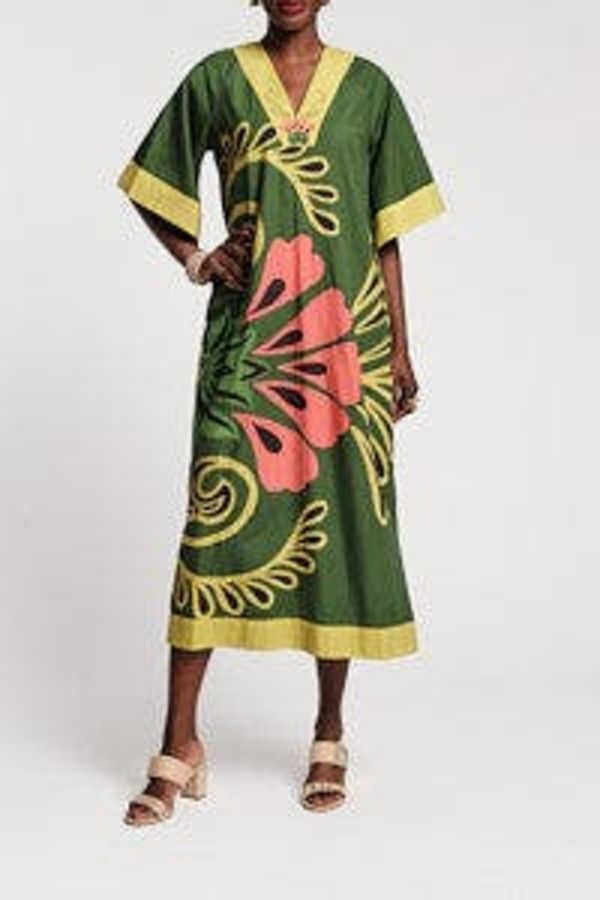 フランセスバレンタイン レディース ボトムス カジュアルパンツ Frances Valentine Delightful Canopy Caftan GreenMulti グリーン
