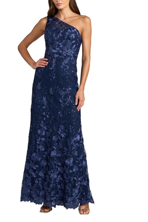 マックダガル レディース トップス ワンピース 刺繍 レース Mac Duggal One Shoulder Lacembroidered Gown Midnight Multi マルチカラー