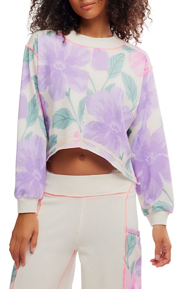フリーピープル レディース アウター パーカー・スウェット シャツ Free People Summer Loving Sweatshirt Ivory Combo アイボリー