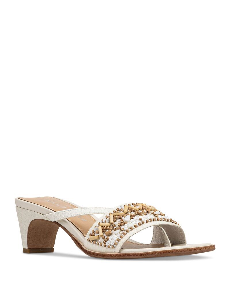 ドナルドプリネール レディース シューズ サンダル ヒール Donald Pliner Womens Dhora Mid Heel Dressandals NaturalWhite ホワイト