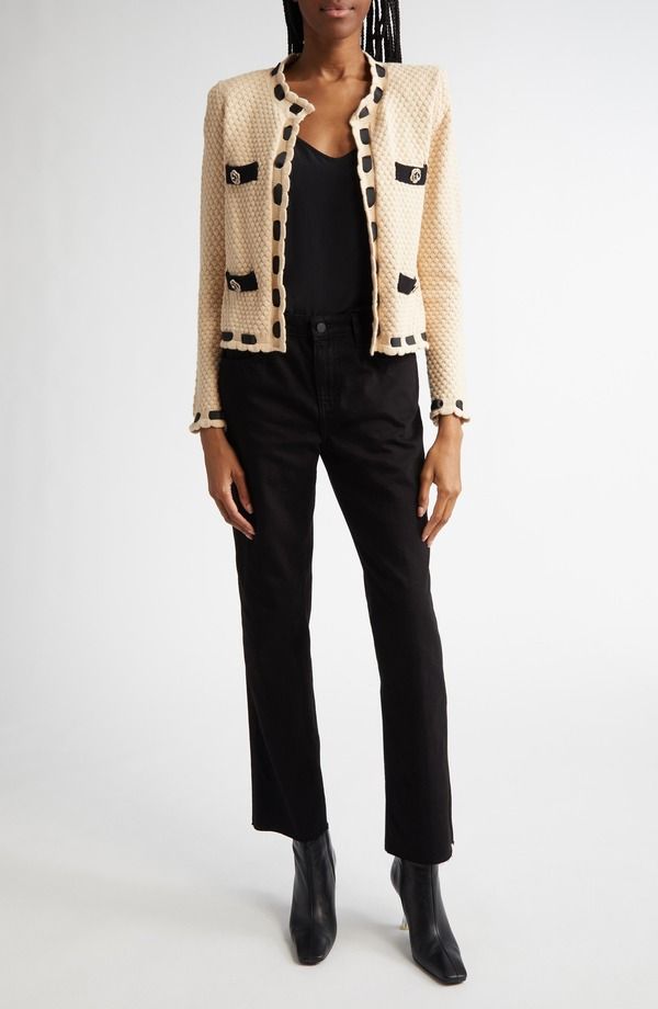ラジャンス レディース アウター パーカー・スウェット コントラスト カーディガン LAGENCE Astor Contrastrim Cardigan Biscuitbl