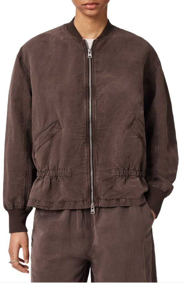 オールセインツ レディース アウター ジャケット・ブルゾン AllSaintsofi Bomber Jacket Plum Brown プラム