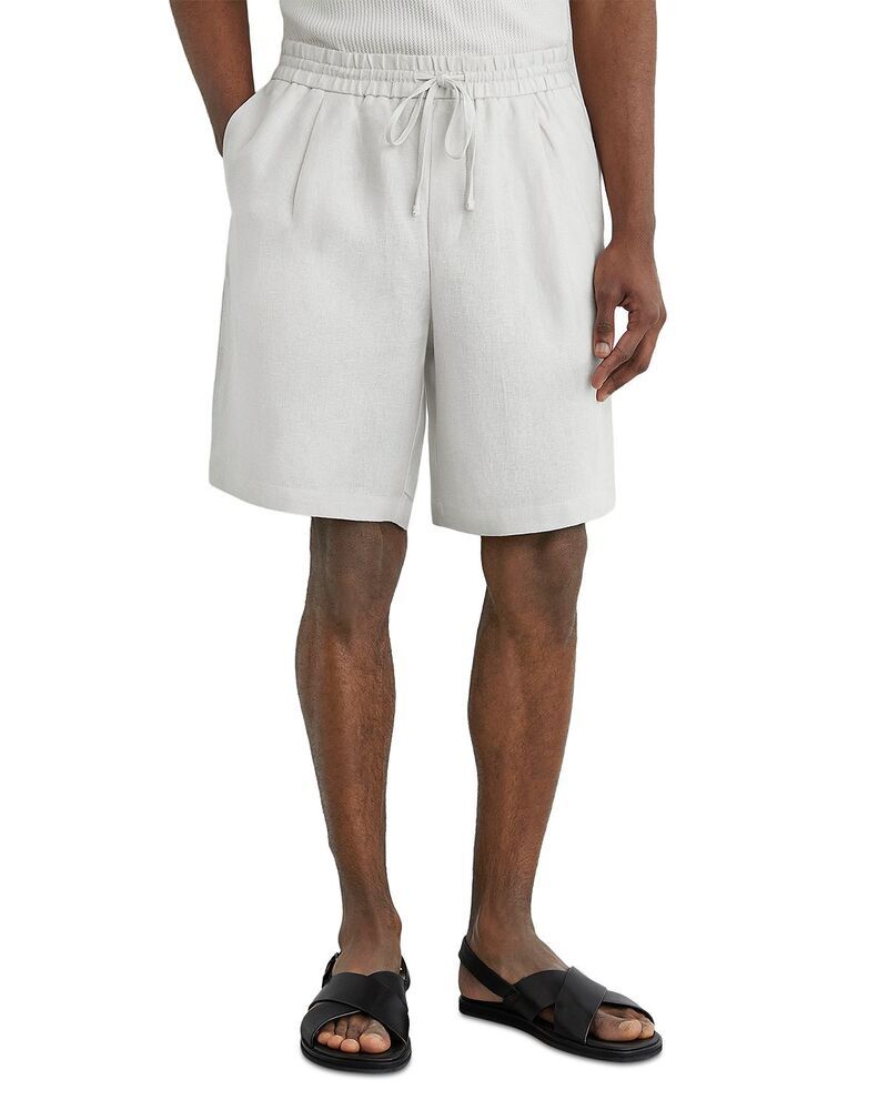 レイス メンズ ボトムス ハーフパンツ・ショーツ ショートパンツ リネン REISS Linen 9 Drawstring Shortstone ストーン 34,970円