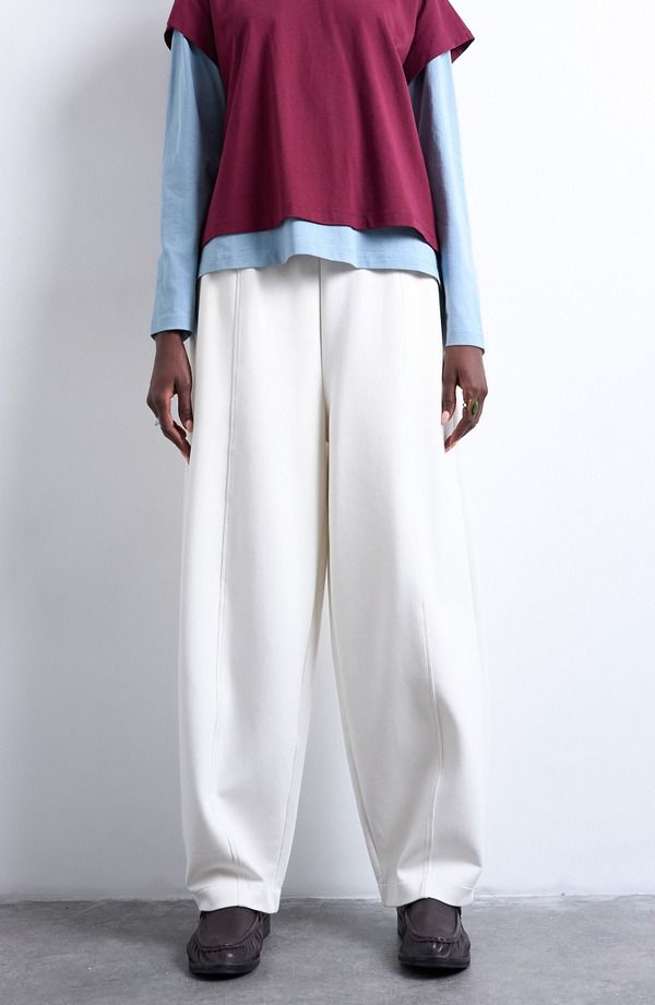 トップショップ レディース ボトムス カジュアルパンツ ジョガーパンツ Topshopintuck Barreleg Joggers Cream クリーム