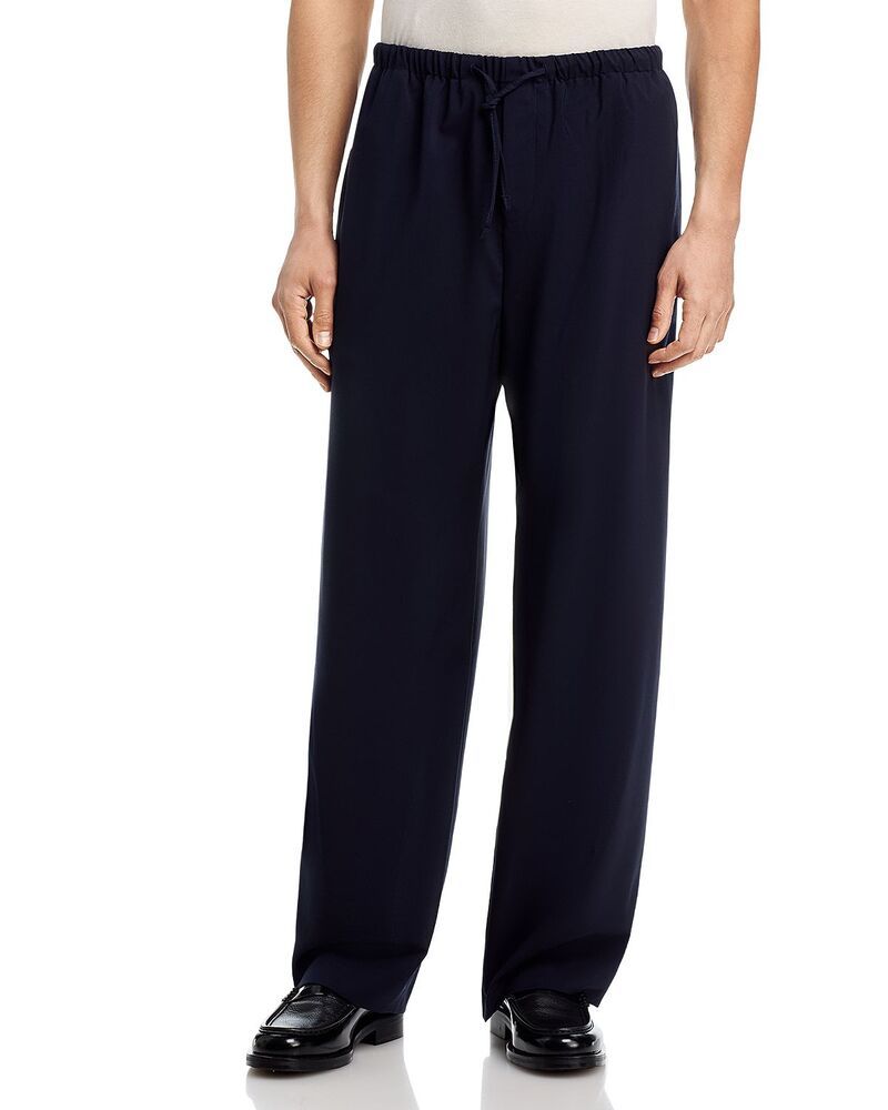 ボス メンズ ボトムス カジュアルパンツ ウール BOSS x Beckham Wool Drawstring Trousers Dark Blue ブルー