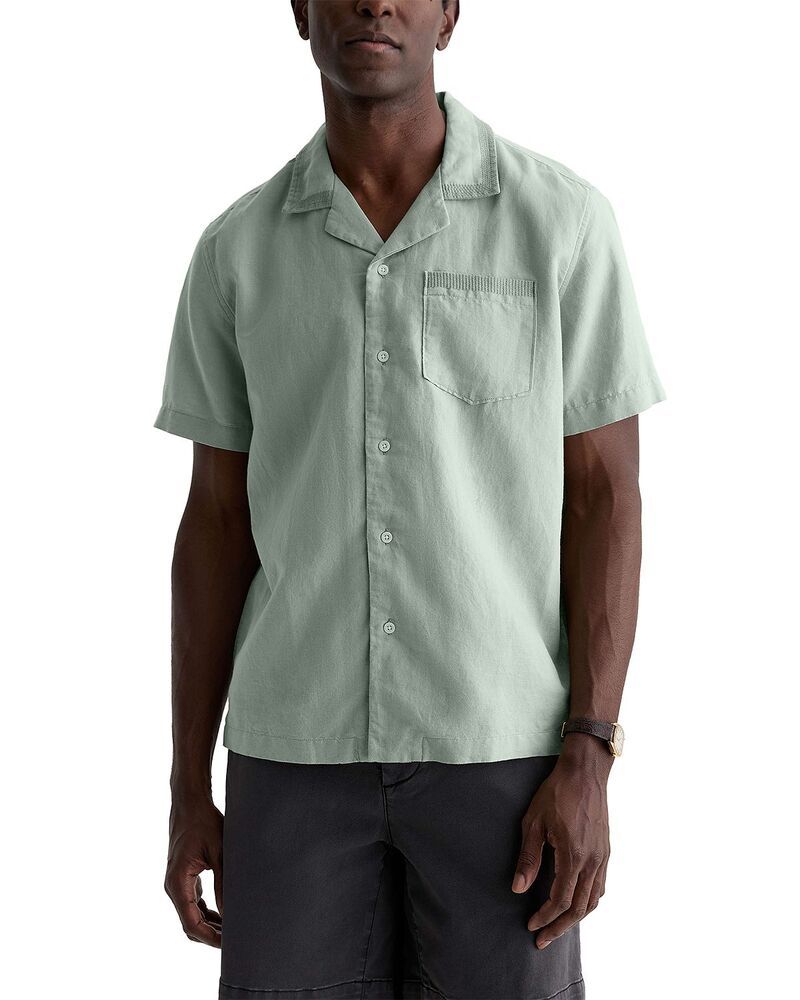 エージー メンズ トップス シャツ リラックスフィット AG Relaxed Fit Camp Collar Shirt Faded Moss