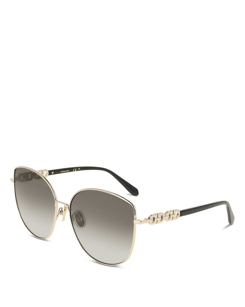 フェラガモ レディース アクセサリー サングラス・アイウェア FERRAGAMO Gancini Chain Butterfly Sunglasses 60mm GoldGrey グレー